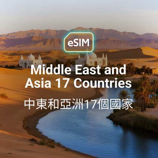 中東 17 國 eSIM